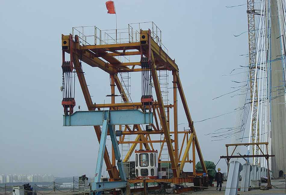 Bridge deck crane